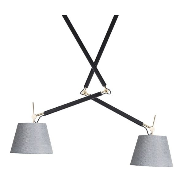 Підвісний світильник Azzardo AZ4191 + AZ2601 x 2 Zyta Pendant 2S BK/GO