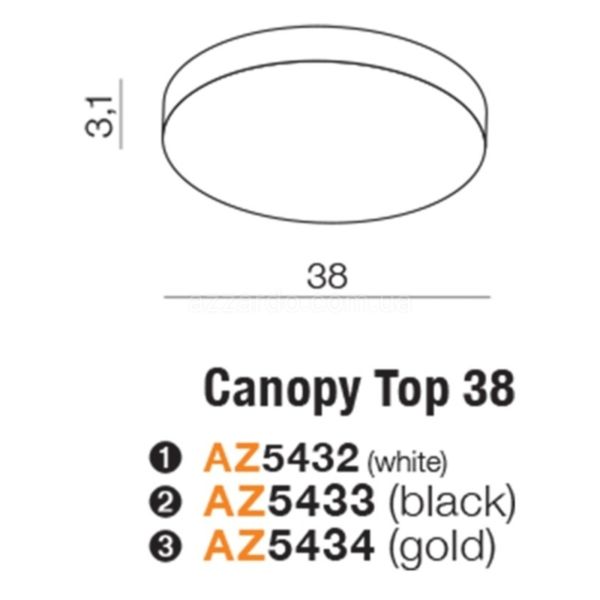 Стельова чаша  Azzardo AZ5432 CANOPY TOP 38cm WH